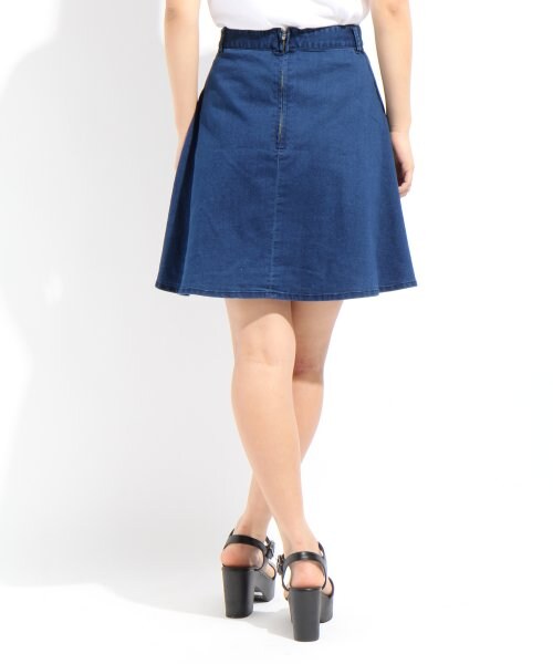 LOWRYS FARM（ローリーズファーム）の「カラーフレアスカート（スカート・レディース・ネイビー/ブルー/ホワイト・Ｌ/Ｍ）」の5枚目の写真