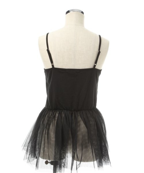 Heather(ヘザー)の「スソチュールキャミ(トップス・レディース・ブラック/ホワイト・F)」の5枚目の写真