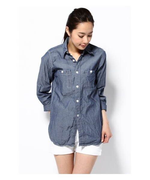 ENGINEERED GARMENTS ブラックシャンブレー ワークシャツ ENGINEERED GARMENTS/エンジニアドガーメンツ】Work Shirt
