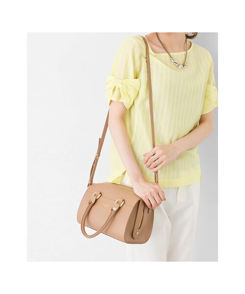 URBAN RESEARCH（アーバンリサーチ）の「UNDER BAR RAW.@MINIMALISTIC　Minimum Shoulder BAG（バッグ・レディース・Beige/Black・-）」の3枚目の写真