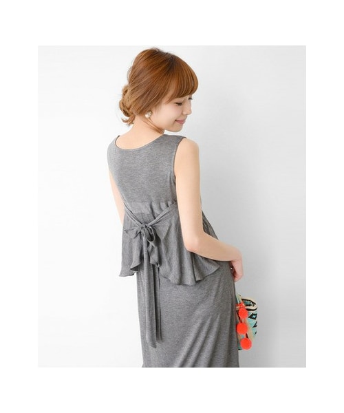 URBAN RESEARCH ROSSO WOMEN(アーバンリサーチ ロッソ)の「4WAYカットソーマキシワンピース(ワンピース/ドレス・レディース・NAVY/GRAY・FREE)」の9枚目の写真