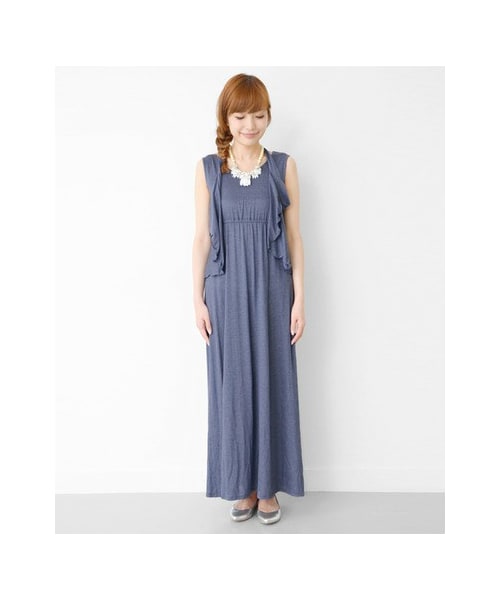URBAN RESEARCH ROSSO WOMEN(アーバンリサーチ ロッソ)の「4WAYカットソーマキシワンピース(ワンピース/ドレス・レディース・NAVY/GRAY・FREE)」の14枚目の写真