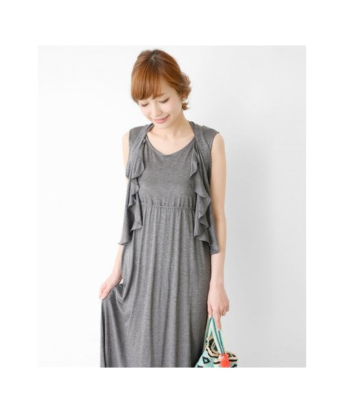 URBAN RESEARCH ROSSO WOMEN(アーバンリサーチ ロッソ)の「4WAYカットソーマキシワンピース(ワンピース/ドレス・レディース・NAVY/GRAY・FREE)」の8枚目の写真