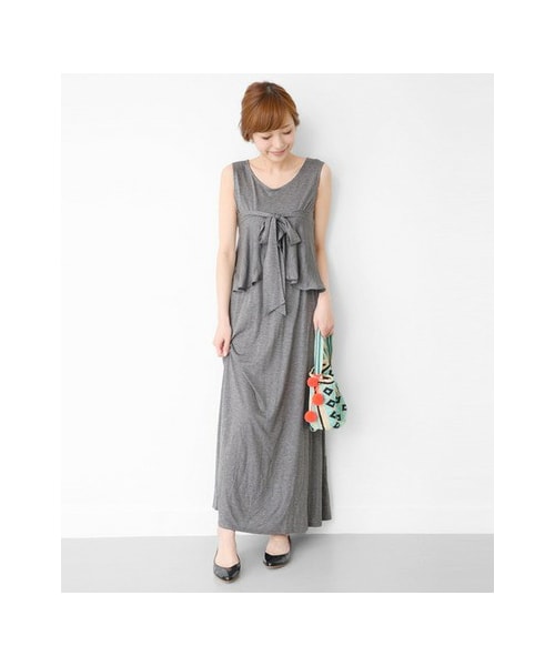 URBAN RESEARCH ROSSO WOMEN(アーバンリサーチ ロッソ)の「4WAYカットソーマキシワンピース(ワンピース/ドレス・レディース・NAVY/GRAY・FREE)」の12枚目の写真