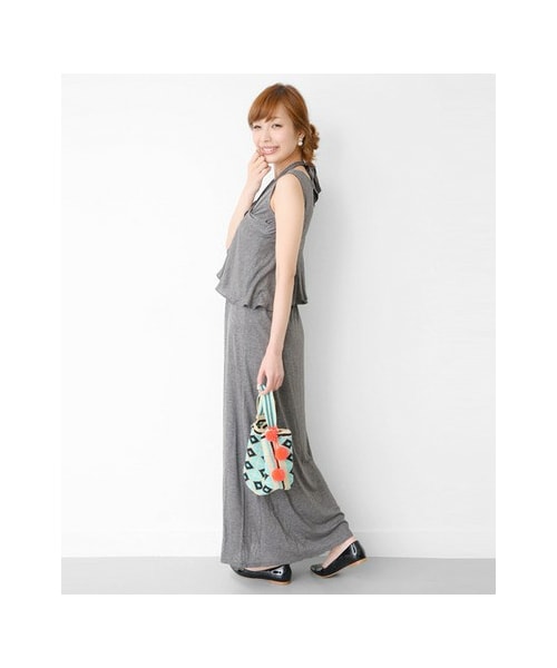 URBAN RESEARCH ROSSO WOMEN(アーバンリサーチ ロッソ)の「4WAYカットソーマキシワンピース(ワンピース/ドレス・レディース・NAVY/GRAY・FREE)」の10枚目の写真