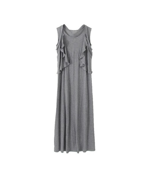 URBAN RESEARCH ROSSO WOMEN(アーバンリサーチ ロッソ)の「4WAYカットソーマキシワンピース(ワンピース/ドレス・レディース・NAVY/GRAY・FREE)」の3枚目の写真