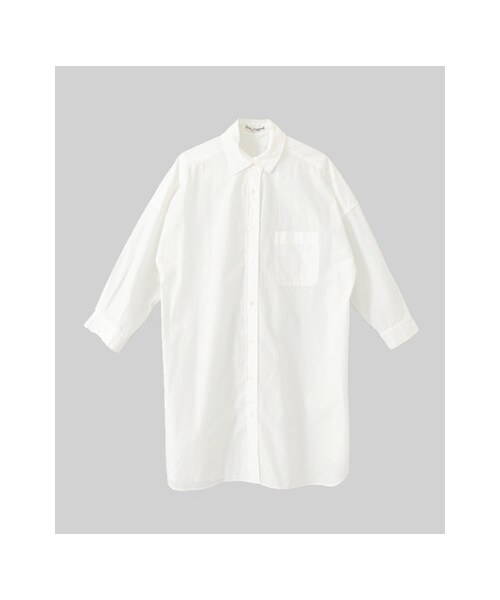 URBAN RESEARCH(アーバンリサーチ)の「オーバーシャツワンピース(ワンピース/ドレス・レディース・サックス/ホワイト・FREE)」の1枚目の写真
