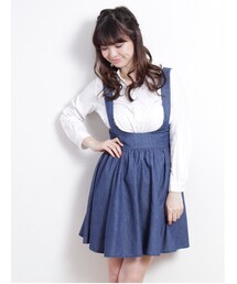 earth music&ecology | サス付きダンガリースカート(パンツ)