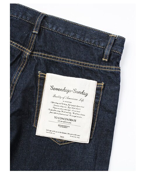 SEVENDAYS=SUNDAY（セブンデイズサンデイ）の「《メンズ》 ・セルビッチデニム ロングパンツ（パンツ・メンズ・ワンウォッシュ・L/M/S）」の7枚目の写真