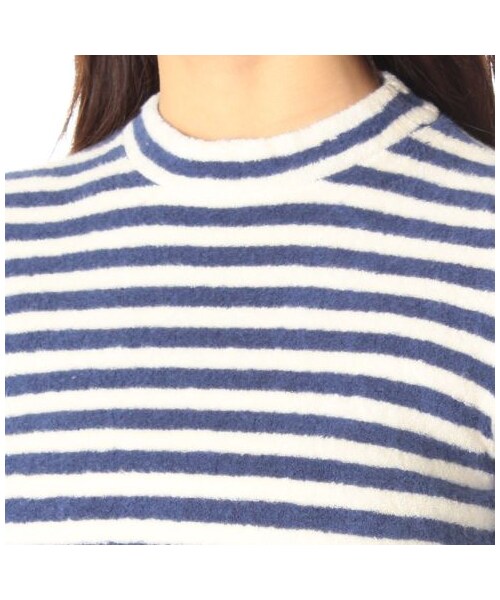 GINGER ALE（ジンジャーエール）の「パイルボーダーTシャツ（カットソー・レディース・ブルー系/レッド系・FREE）」の5枚目の写真