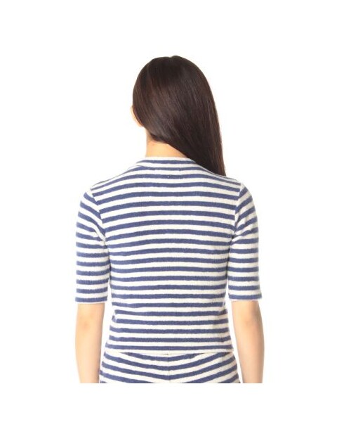 GINGER ALE（ジンジャーエール）の「パイルボーダーTシャツ（カットソー・レディース・ブルー系/レッド系・FREE）」の4枚目の写真