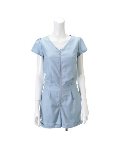 31 Sons de mode（トランテアン　ソン　ドゥ　モード）の「フロントファスナーコンビネゾン（ワンピース/ドレス・レディース・ネイビー/ピンク/サックスブルー・３６/３８）」の16枚目の写真