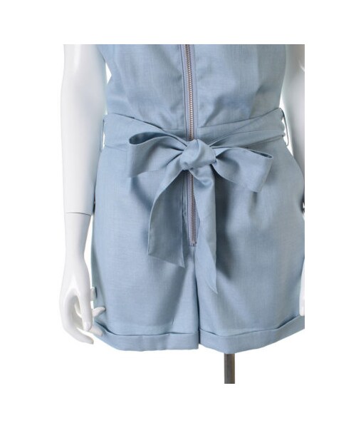 31 Sons de mode（トランテアン　ソン　ドゥ　モード）の「フロントファスナーコンビネゾン（ワンピース/ドレス・レディース・ネイビー/ピンク/サックスブルー・３６/３８）」の8枚目の写真