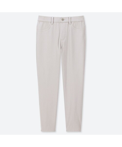 UNIQLO（ユニクロ）の「ウルトラストレッチクロップドレギンスパンツ（レギンス/スパッツ・レディース・BEIGE 31/LIGHT BLUE 60/GREEN 54/WHITE 00/LIGHT GRAY 02/ORANGE 27/BLACK 09・L/XL/XXL/M/XS/S/3XL）」の4枚目の写真