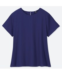 UNIQLO | ドレープブラウス（半袖）(シャツ/ブラウス)
