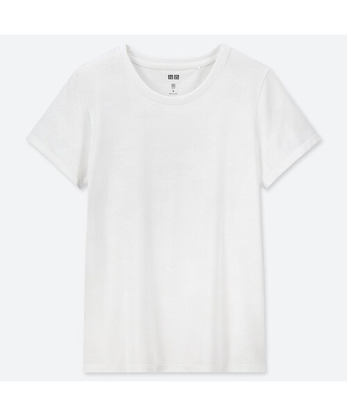 UNIQLO（ユニクロ）の「ドライEXクルーネックＴ（半袖）（Tシャツ/カットソー・レディース・NAVY 69/WHITE 00/PURPLE 71・XXL/M/XL/3XL/L/S）」の2枚目の写真