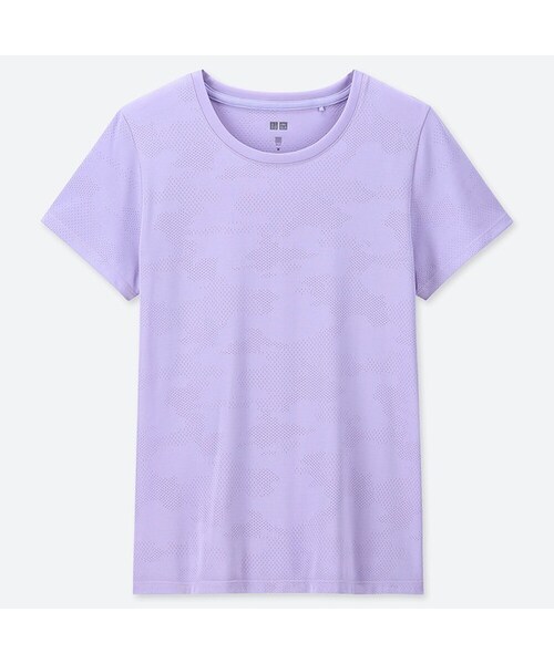 UNIQLO（ユニクロ）の「ドライEXクルーネックＴ（半袖）（Tシャツ/カットソー・レディース・NAVY 69/WHITE 00/PURPLE 71・XXL/M/XL/3XL/L/S）」の3枚目の写真