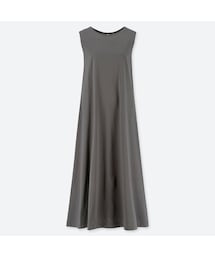UNIQLO | マーセライズコットンAラインロングワンピース（ノースリーブ）(ワンピース)