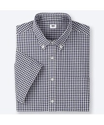 UNIQLO | ドライシアサッカーチェックシャツ（ボタンダウン・半袖）(シャツ/ブラウス)