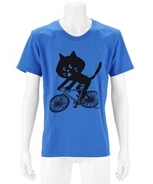 にゃー（ニャー）の「<先行予約> メンズ ちゃりんこにゃーT（）」 - WEAR