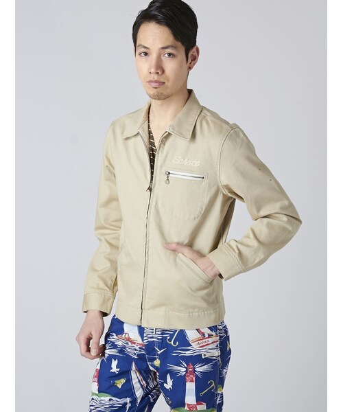 schott（ショット）の「Schott(ショット)ワークジャケット フライホイール（ジャケット/アウター・メンズ・IVORY/NAVY・S/M/L）」の11枚目の写真