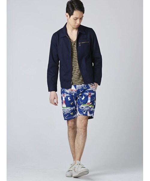 schott（ショット）の「Schott(ショット)ワークジャケット フライホイール（ジャケット/アウター・メンズ・IVORY/NAVY・S/M/L）」の4枚目の写真