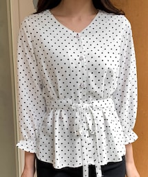 DHOLIC | ウエストマークドットブラウス(シャツ/ブラウス)