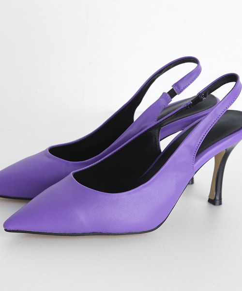 DHOLIC（ディーホリック）の「スリングバックポインテッドトゥシューズ（その他シューズ・レディース・ホワイト/ブラック/パープル/イエロー・225/230/235/240/245/250）」の3枚目の写真