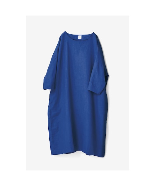 avecmoi(アヴェクモワ)の「avecmoi リネンワンピース〈ブルー〉(レディースファッション > ワンピース・チュニック > ワンピース・レディース・ブルー・1/2)」の2枚目の写真