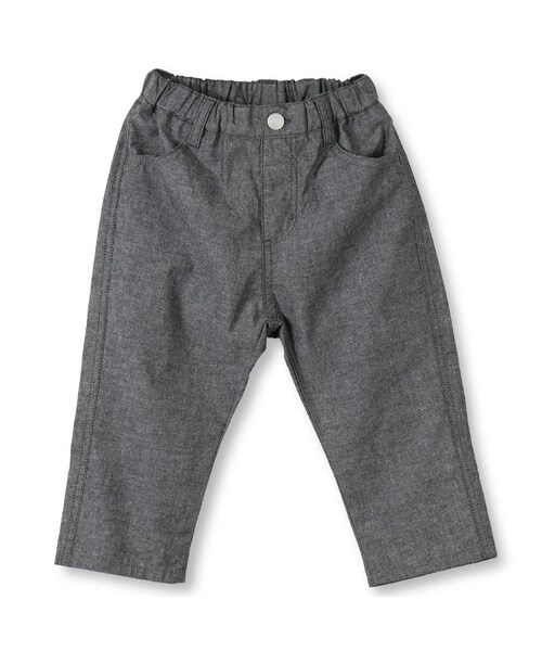 BRANSHES（ブランシェス）の「シャンブレークロップドパンツ（その他パンツ・キッズ・カーキグリーン/キャメル/ネイビーブルー/ブラック・80cm～150cm）」の2枚目の写真
