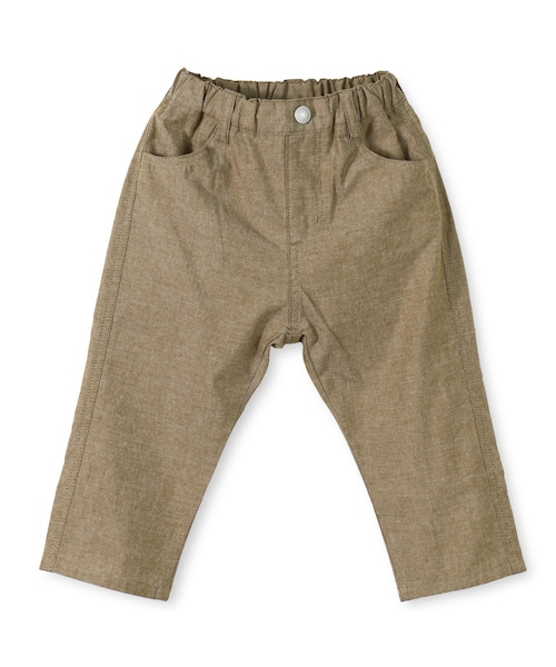 BRANSHES（ブランシェス）の「シャンブレークロップドパンツ（その他パンツ・キッズ・カーキグリーン/キャメル/ネイビーブルー/ブラック・80cm～150cm）」の3枚目の写真
