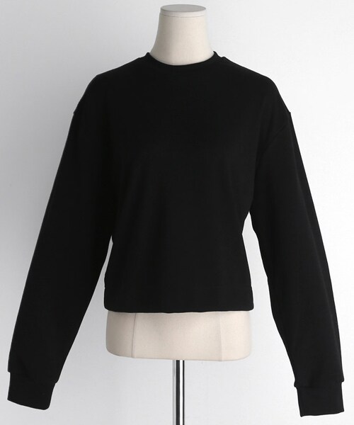 DHOLIC（ディーホリック）の「バックオープンリボンTシャツ（Tシャツ/カットソー・レディース・ベージュ/ホワイト/ブラック/ピンク・FREE）」の3枚目の写真