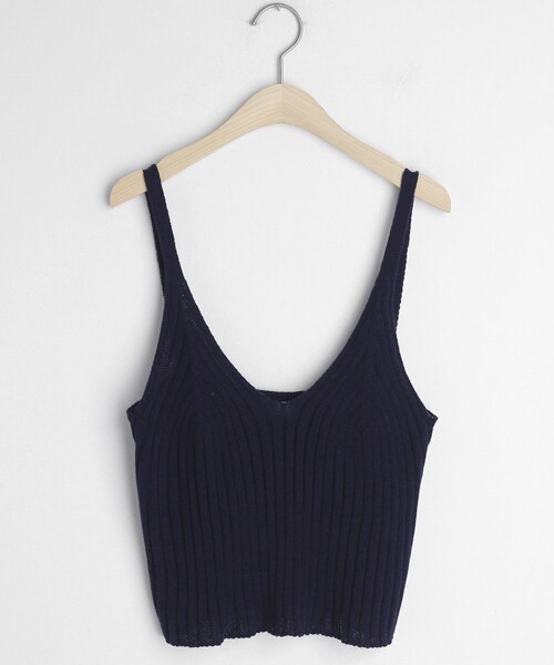 DHOLIC（ディーホリック）の「Vネックリブニットビスチェ（その他トップス・レディース・グリーン/その他/ブルー/ピンク・FREE）」の4枚目の写真