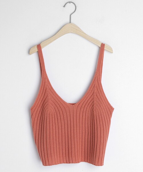 DHOLIC（ディーホリック）の「Vネックリブニットビスチェ（その他トップス・レディース・グリーン/その他/ブルー/ピンク・FREE）」の3枚目の写真