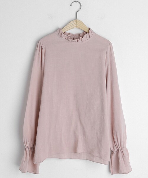 DHOLIC(ディーホリック)の「フリルネックブラウス(シャツ/ブラウス・レディース・ホワイト/ベージュ/ピンク・FREE)」の3枚目の写真