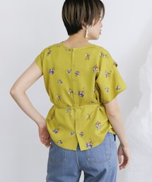 KBF | フラワーアシンメトリーブラウス(トップス)