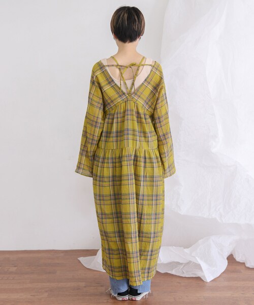 KBF（ケイビーエフ）の「マルチウェイチェックワンピース（ワンピース/ドレス・レディース・BLUE CHECK/YEL CHECK/BLK CHECK・one）」の15枚目の写真