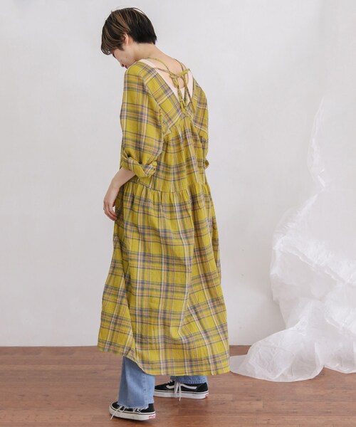 KBF（ケイビーエフ）の「マルチウェイチェックワンピース（ワンピース/ドレス・レディース・BLUE CHECK/YEL CHECK/BLK CHECK・one）」の12枚目の写真