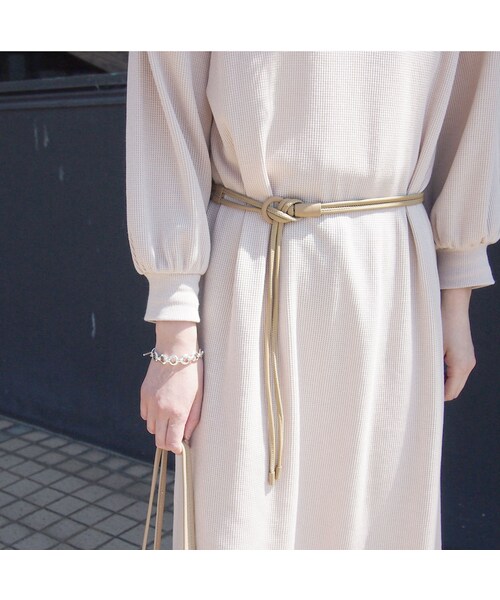 no brand（ノーブランド）の「[ RE-ARRIVAL ]ワッフルサーマルロングOP（ワンピース・レディース・その他）」の3枚目の写真