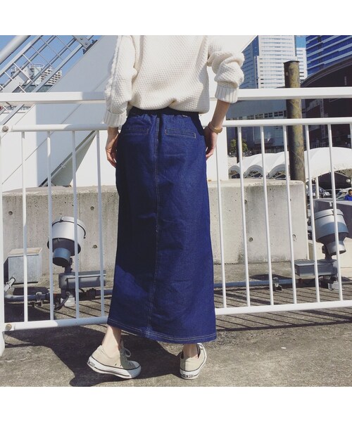 no brand（ノーブランド）の「DENIM LONG SK（デニムスカート・レディース・その他）」の5枚目の写真