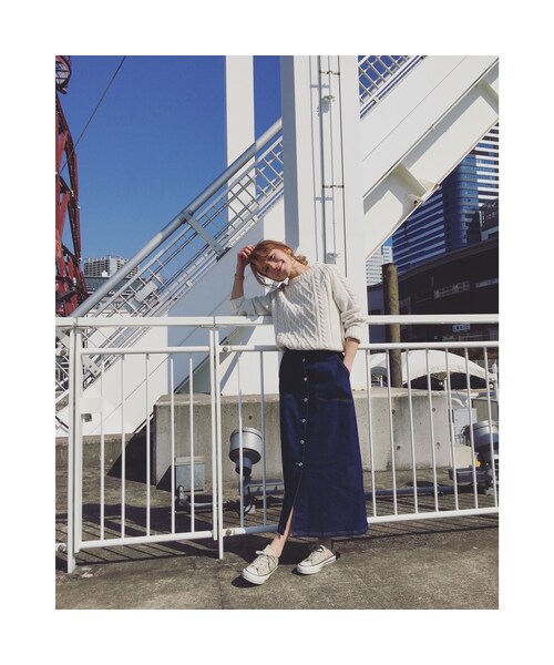 no brand（ノーブランド）の「DENIM LONG SK（デニムスカート・レディース・その他）」の3枚目の写真