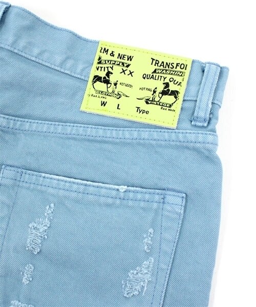 RNA(アールエヌエー)の「カラークラッシュショーパン(パンツ・レディース・オフホワイト/シアンブルー/シグナルレッド・S/M)」の11枚目の写真