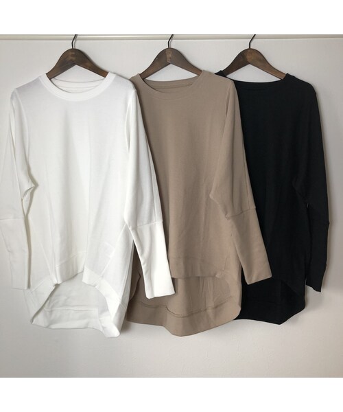 copine（コピン）の「袖リブデザイン！ゆるシルエットワッフルロング丈カットソー(3color)【クリックポスト対象商品】（Tシャツ/カットソー・レディース・その他）」の13枚目の写真