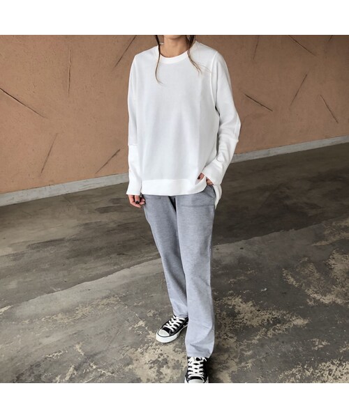 copine（コピン）の「袖リブデザイン！ゆるシルエットワッフルロング丈カットソー(3color)【クリックポスト対象商品】（Tシャツ/カットソー・レディース・その他）」の10枚目の写真