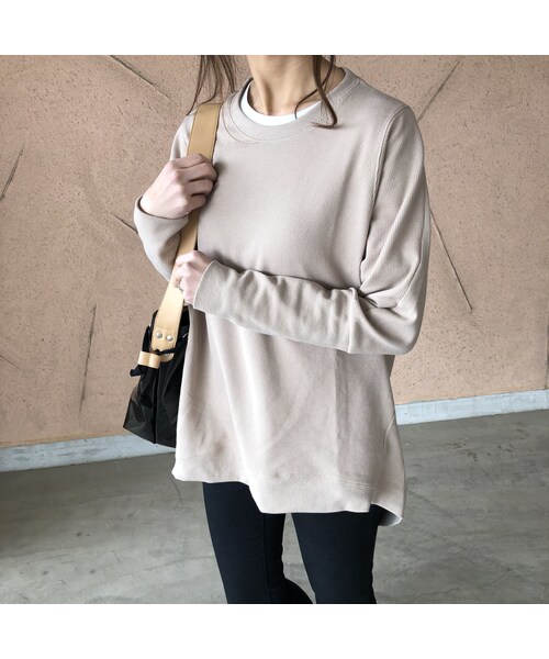 copine（コピン）の「袖リブデザイン！ゆるシルエットワッフルロング丈カットソー(3color)【クリックポスト対象商品】（Tシャツ/カットソー・レディース・その他）」の5枚目の写真