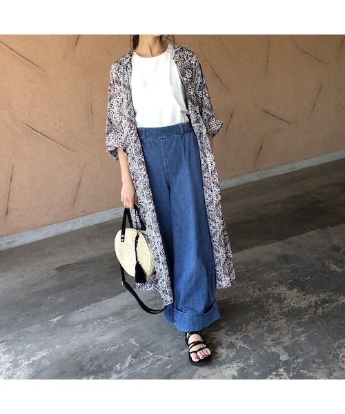 copine（コピン）の「【スペシャルプライス！定価3190円→1430円】大人気シリーズ！キーネックレトロ花柄ガウンワンピース(2color)【クリックポスト対象商品】（ワンピース・レディース・その他）」の12枚目の写真