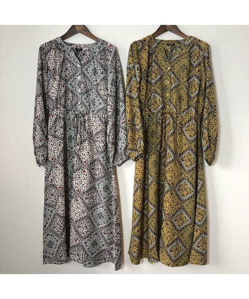 copine（コピン）の「【スペシャルプライス！定価3190円→1430円】大人気シリーズ！キーネックレトロ花柄ガウンワンピース(2color)【クリックポスト対象商品】（ワンピース・レディース・その他）」の15枚目の写真