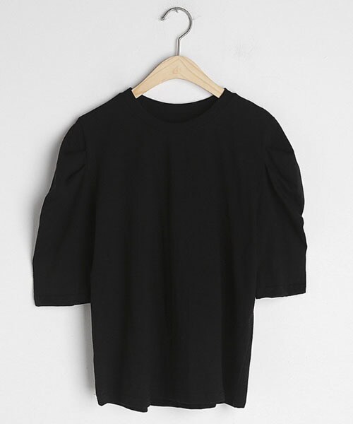 DHOLIC(ディーホリック)の「パワーショルダー半袖Tシャツ(Tシャツ/カットソー・レディース・ホワイト/ブラック/レッド・FREE)」の2枚目の写真