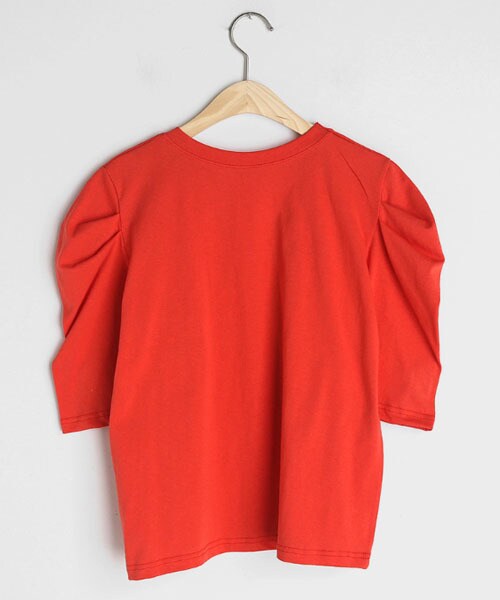 DHOLIC(ディーホリック)の「パワーショルダー半袖Tシャツ(Tシャツ/カットソー・レディース・ホワイト/ブラック/レッド・FREE)」の3枚目の写真