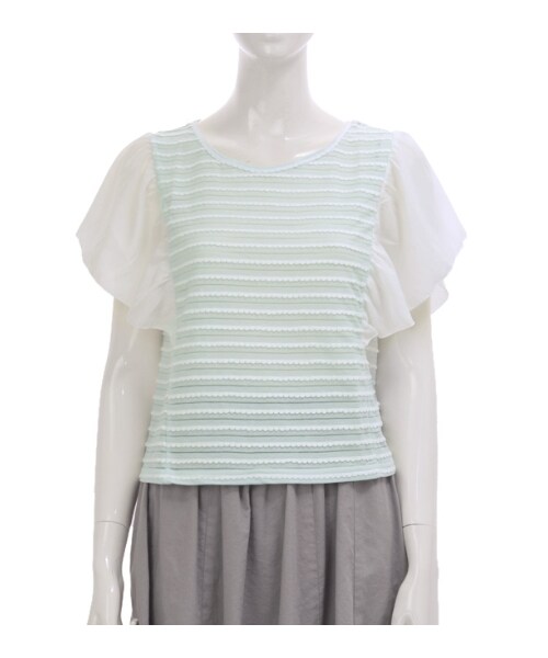 MAJESTIC LEGON(マジェスティックレゴン)の「☆SスカラボーダーT(トップス・レディース・ネイビー柄/オフ/柄/ブルー柄・Free)」の10枚目の写真